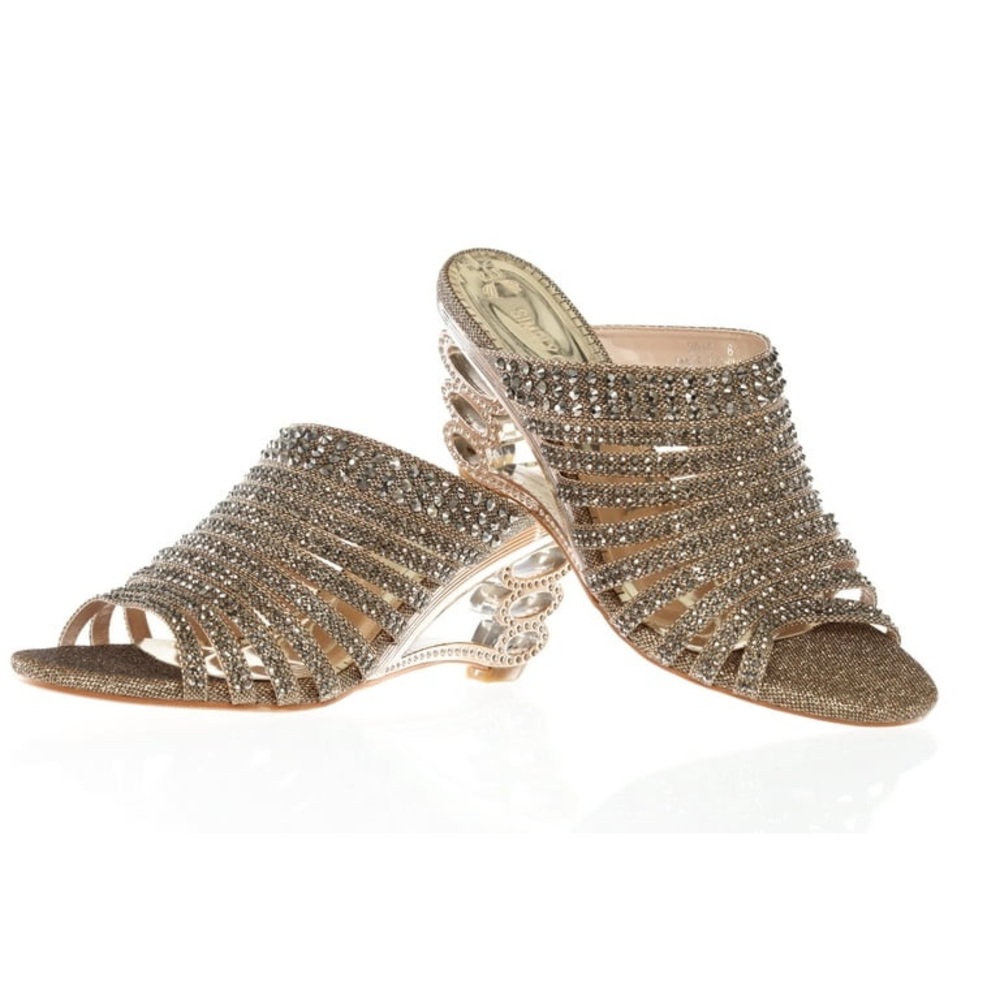 Simply Couture
Women's Strappy Rhinestone Slide Dress Sandal